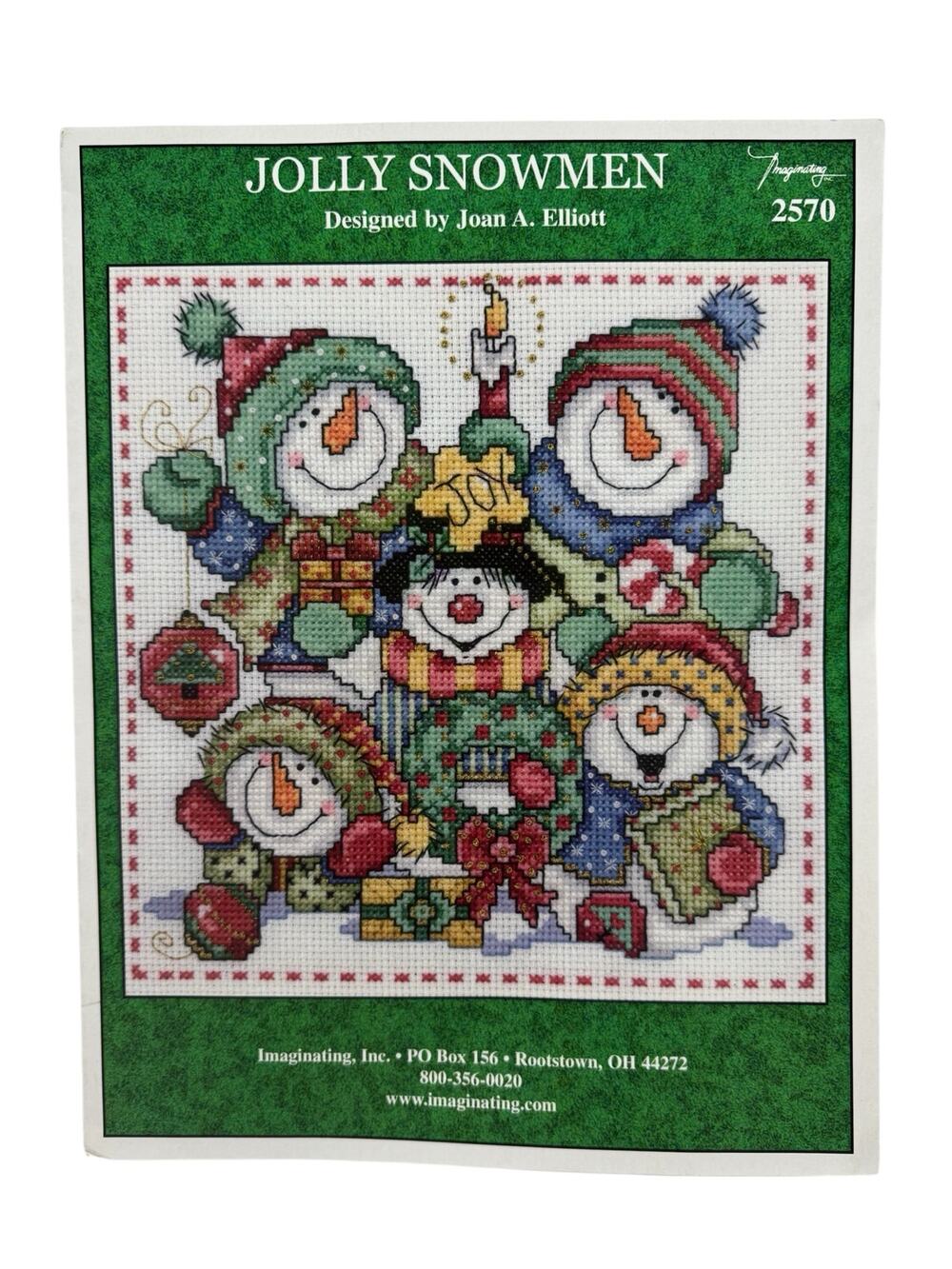 Jolly Snowmen Cross Stitch Design Pamphlet #2570 Imaginating 2007 Christmas